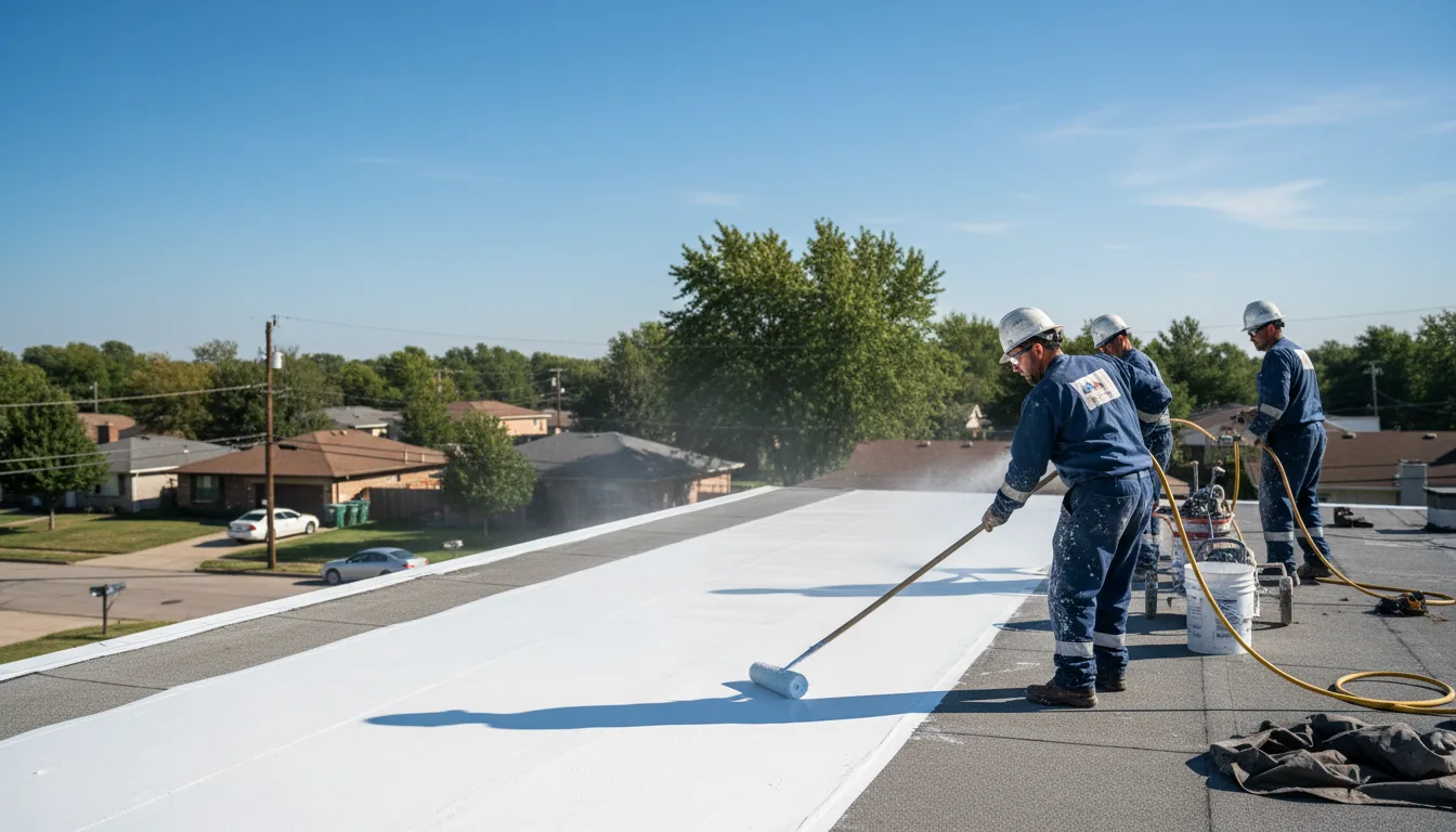 Commercial roof coating in Evans, WV near me